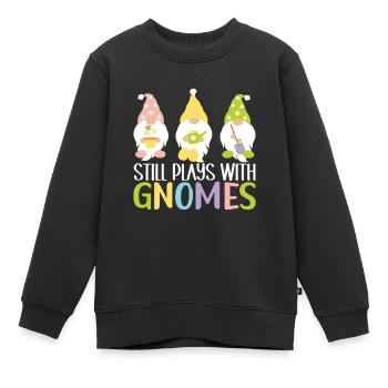 Gartenzwerge Gartenarbeit - Kinder Premium Organic Sweatshirt - Schwarz - Vorne - AI Model Kid Female (0cm)