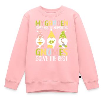 Garden Gnomes Gardening - Kids Premium Organic Sweatshirt - rose - Front - AI Model Kid Female (0cm)