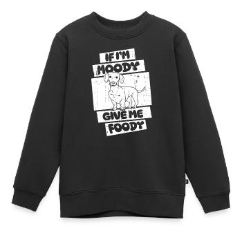 Teckel Teckel Drôle - Sweat Premium enfant bio - noir - Devant - AI Model Kid Female (0cm)