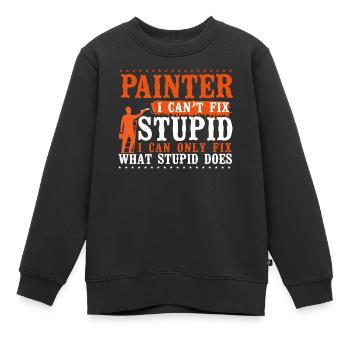 House Painter Decorator Painter I - Kinder Premium Organic Sweatshirt - Schwarz - Vorne - AI Model Kid Female (0cm)
