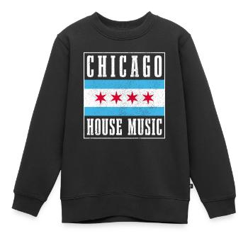 Chicago House Music Illinois - Kinder Premium Organic Sweatshirt - Schwarz - Vorne - AI Model Kid Female (0cm)