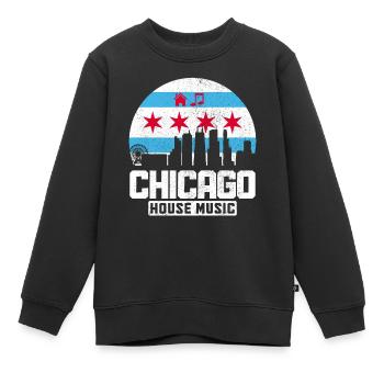 Chicago House Music Illinois - Kinder Premium Organic Sweatshirt - Schwarz - Vorne - AI Model Kid Female (0cm)