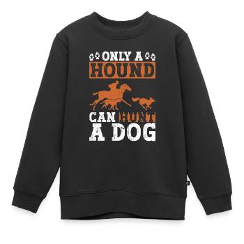 Renard Chasse Cadeaux Chien De Chasse - Sweat Premium enfant bio - noir - Devant - AI Model Kid Female (0cm)