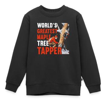 Sirop d’érable Érable Sève d’érable - Sweat Premium enfant bio - noir - Devant - AI Model Kid Female (0cm)