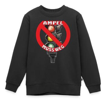 AMPEL MUSS WEG 2 - Kinder Premium Organic Sweatshirt - Schwarz - Vorne - AI Model Kid Female (0cm)