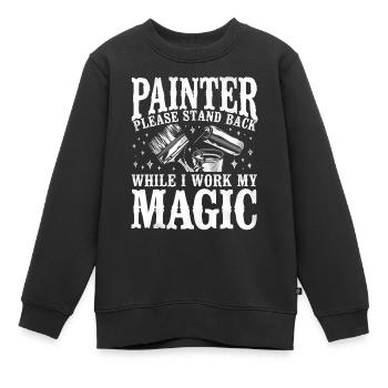 Peintre en bâtiment Peintre décorateur Peintre - Sweat Premium enfant bio - noir - Devant - AI Model Kid Female (0cm)