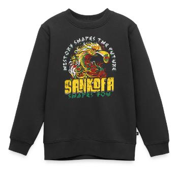 History Shapes The Future Sankofa Shapes You - Kinder Premium Organic Sweatshirt - Schwarz - Vorne - AI Model Kid Female (0cm)