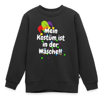 Mon Costume Est Dans Le Costume De Carnaval De Blanchisserie - Sweat Premium enfant bio - noir - Devant - AI Model Kid Female (0cm)