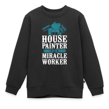 House Painter Decorator House - Kinder Premium Organic Sweatshirt - Schwarz - Vorne - AI Model Kid Female (0cm)