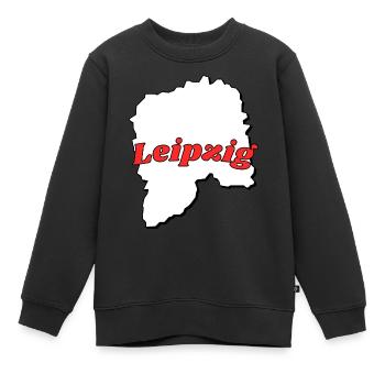 Leipzig - Kinder Premium Organic Sweatshirt - Schwarz - Vorne - AI Model Kid Female (0cm)