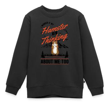 Hamster Hamster Wheel Gold Hamster Hamster - Kids Premium Organic Sweatshirt - black - Front - AI Model Kid Female (0cm)