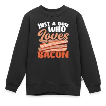 Speck Nur Ein Junge Der Speck Liebt - Kinder Premium Organic Sweatshirt - Schwarz - Vorne - AI Model Kid Female (0cm)