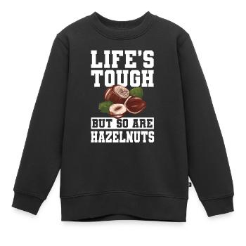 Lustiges Haselnuss Geschenk - Kinder Premium Organic Sweatshirt - Schwarz - Vorne - AI Model Kid Female (0cm)
