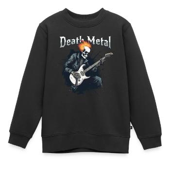 Death Metal - Kinder Premium Organic Sweatshirt - Schwarz - Vorne - AI Model Kid Female (0cm)