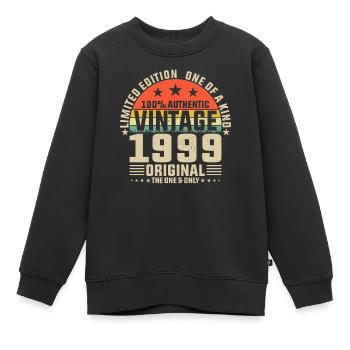 1999 - Ein Jahrzehnt voller Träume - Kinder Premium Organic Sweatshirt - Schwarz - Vorne - AI Model Kid Female (0cm)