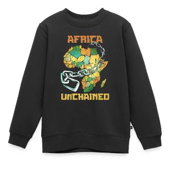 Africa Unchained - Kinder Premium Organic Sweatshirt - Schwarz - Vorne - AI Model Kid Female (0cm)