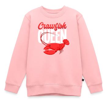 Écrevisses Reine crustacé cadeau - Sweat Premium enfant bio - rose - Devant - AI Model Kid Female (0cm)