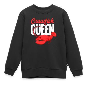 Langusten Queen Krebstier Geschenk - Kinder Premium Organic Sweatshirt - Schwarz - Vorne - AI Model Kid Female (0cm)