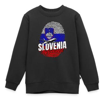 SlowenienSlovenia Approved - Funny Slovenian - Kinder Premium Organic Sweatshirt - Schwarz - Vorne - AI Model Kid Female (0cm)