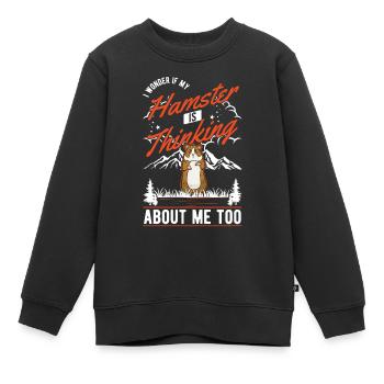 Hamster Hamster Wheel Gold Hamster Hamster - Kids Premium Organic Sweatshirt - black - Front - AI Model Kid Female (0cm)