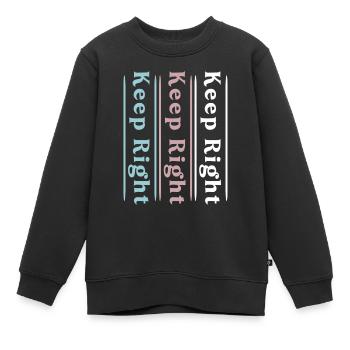 Rechts bleiben - Kinder Premium Organic Sweatshirt - Schwarz - Vorne - AI Model Kid Female (0cm)