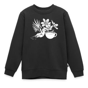 Kolibri - Kinder Premium Organic Sweatshirt - Schwarz - Vorne - AI Model Kid Female (0cm)