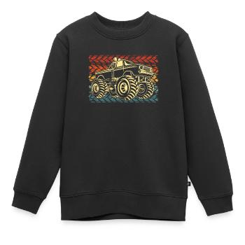 Monster Truck - Sweat Premium enfant bio - noir - Devant - AI Model Kid Female (0cm)