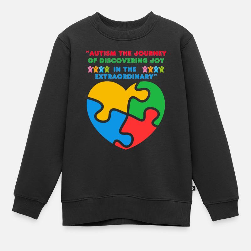 Autisme - Sweat Premium enfant bio - noir