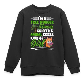 Umweltschützer - Kinder Premium Organic Sweatshirt - Schwarz - Vorne - AI Model Kid Female (0cm)
