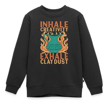 Töpfern Töpfer - Kinder Premium Organic Sweatshirt - Schwarz - Vorne - AI Model Kid Female (0cm)
