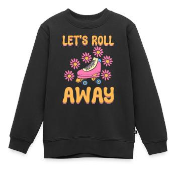 Coole Rollschuhe Eisbahn - Kinder Premium Organic Sweatshirt - Schwarz - Vorne - AI Model Kid Female (0cm)