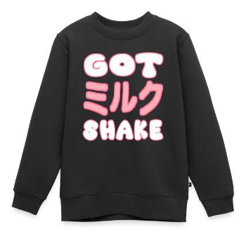 Milkshake : la culture pop japonaise - Sweat Premium enfant bio - noir - Devant - AI Model Kid Female (0cm)