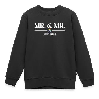 Gay Pride Hochzeit 2024 Homo-Ehe - Kinder Premium Organic Sweatshirt - Schwarz - Vorne - AI Model Kid Female (0cm)