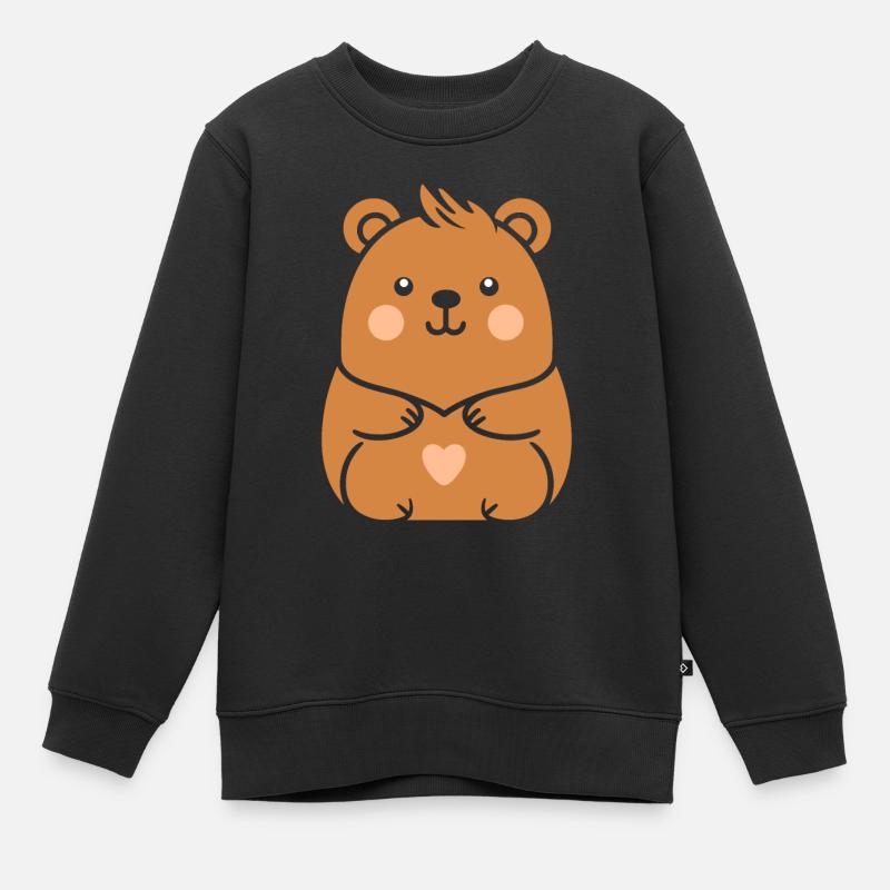 Capybara - Sweat Premium enfant bio - noir