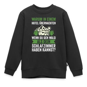 Camper Wohnwagen Wohnmobil Campen Camping - Kinder Premium Organic Sweatshirt - Schwarz - Vorne - AI Model Kid Female (0cm)