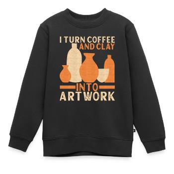 Töpfern Töpfer - Kinder Premium Organic Sweatshirt - Schwarz - Vorne - AI Model Kid Female (0cm)
