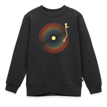 Collectionneur de disques vinyles - Sweat Premium enfant bio - noir - Devant - AI Model Kid Female (0cm)