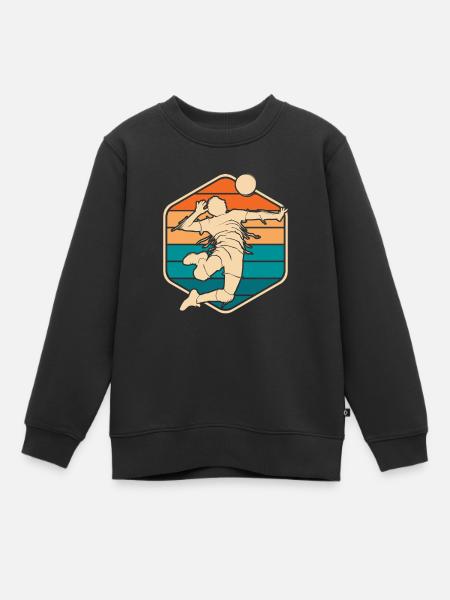 Volley-ball Volley-ball - Sweat Premium enfant bio - noir