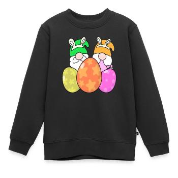 Oeufs de Pâques Pâques - Sweat Premium enfant bio - noir - Devant - AI Model Kid Female (0cm)