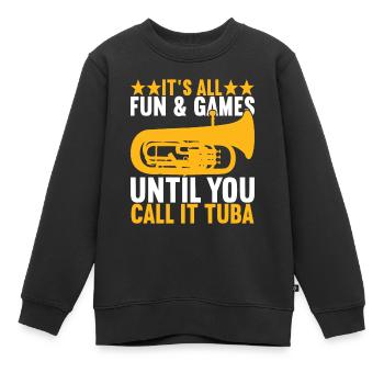 Euphonium Euphoniumspieler - Kinder Premium Organic Sweatshirt - Schwarz - Vorne - AI Model Kid Female (0cm)