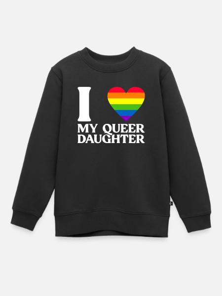 Gay Pride Proud Parents Gay Son - Kids Premium Organic Sweatshirt - black