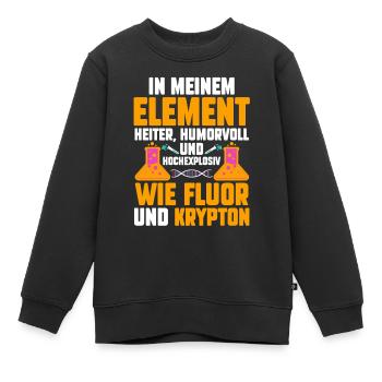 Chemiker Wissenschaft Physik Chemie - Kinder Premium Organic Sweatshirt - Schwarz - Vorne - AI Model Kid Female (0cm)