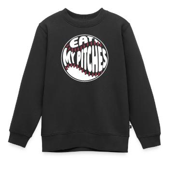 Baseball Witzig - Kinder Premium Organic Sweatshirt - Schwarz - Vorne - AI Model Kid Female (0cm)