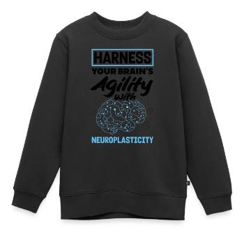 Unlock Your Brain's Potential Neuroplasticity - Kinder Premium Organic Sweatshirt - Schwarz - Vorne - AI Model Kid Female (0cm)
