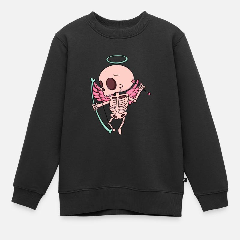 Valentin lustig - Kinder Premium Organic Sweatshirt - Schwarz