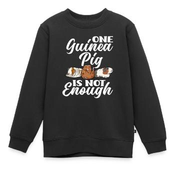 Meerschweinchen - Kinder Premium Organic Sweatshirt - Schwarz - Vorne - AI Model Kid Female (0cm)