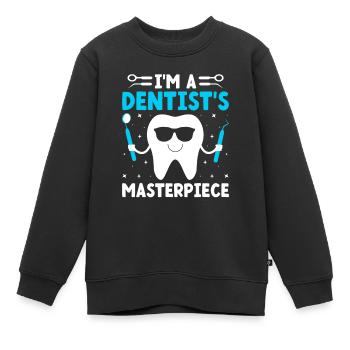 Ich bin ein Meisterwerk des Zahnarztes Zahnarzt Zahnarzt Zahnarzt - Kinder Premium Organic Sweatshirt - Schwarz - Vorne - AI Model Kid Female (0cm)