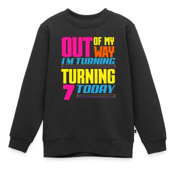 Lasertag-geburtstagsfeier – Lasertag 7 - Kinder Premium Organic Sweatshirt - Schwarz - Vorne - AI Model Kid Female (0cm)