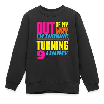 Lasertag-geburtstagsfeier – Lasertag 9 - Kinder Premium Organic Sweatshirt - Schwarz - Vorne - AI Model Kid Female (0cm)