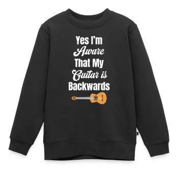 Ja, Ich Bin Mir Bewusst, Dass Meine Gitarre - Kinder Premium Organic Sweatshirt - Schwarz - Vorne - AI Model Kid Female (0cm)